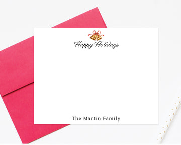Personalize Happy Holidays Stationery Note