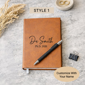 Personalized Doctor Journal, Phd Graduation Gift for Doctor, Custom Stationery Gift, Doctorate Graduation Gift for PHD Doctoral Student