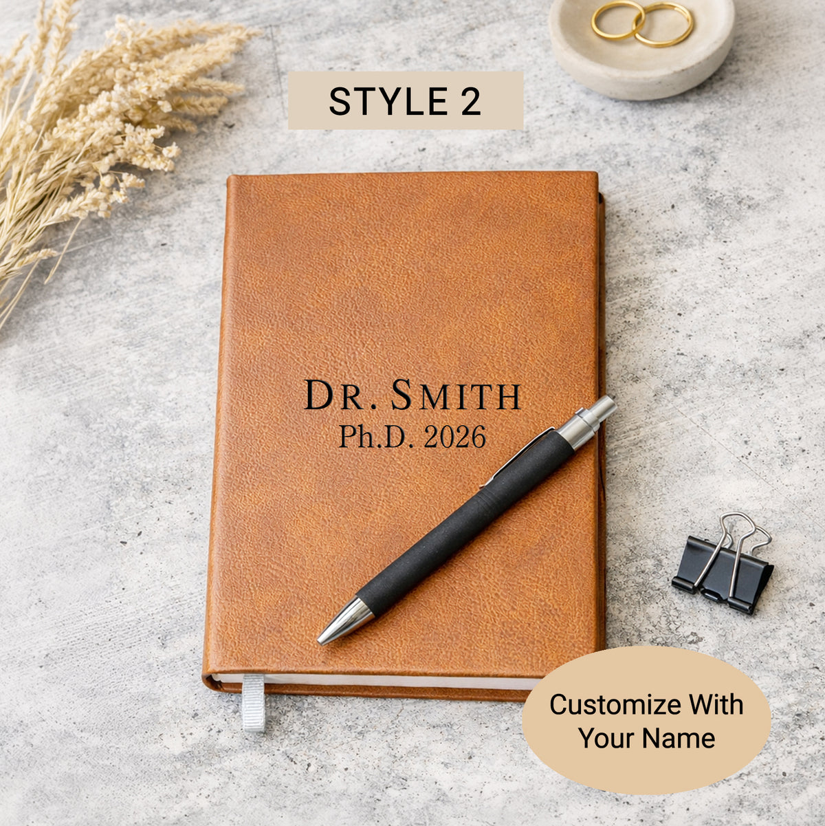 Personalized Doctor Journal, Phd Graduation Gift for Doctor, Custom Stationery Gift, Doctorate Graduation Gift for PHD Doctoral Student
